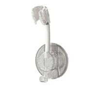 Handheld Shower Head Holder, Rotatable No Drill Showerhead Holder, ABS Material, Damage-Free Installation, Ergonomic Adjustable Wand Stand Bracket for Apartment Hotel Dorm Bathroom, 18x7.5x5.5cm