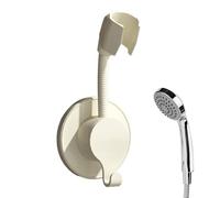 Handheld Shower Head Holder, Rotatable Wand Bracket, 7.09x2.95in No Drill Adjustable Stand, Ergonomic Space Saving Design, Strong Adhesive Mount for Bathroom Use, Apartment, Hotel, Dorm
