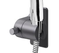 Handheld Showerhead Bracket - Adjustable Wall Mount, No Drill Installation Tool, Shower Wand Support, Waterproof Adhesive Gear, Grey Synthetic Hardware For RV Bathroom Mounting Kits