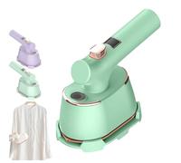 Handheld Steam Iron with Anti-Scalding Base, 2025 New Portable Steamer for Clothes, 2-in-1 Steamer and Irons, 180° Swivel Handle, 1000w Fast Heating in 5 Seconds (Green #1)
