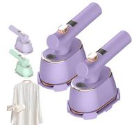 Handheld Steam Iron with Anti-Scalding Base, 2025 New Portable Steamer for Clothes, 2-in-1 Steamer and Irons, 180° Swivel Handle, 1000w Fast Heating in 5 Seconds (Purple #2)