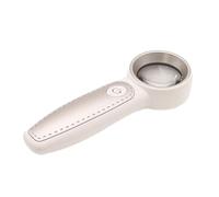 Handheld USB Rechargeable Magnifier Acrylic Lens and Ergonomic Grip for Reading Crafts Jewelry Inspection Magnifying Glass for Reading Close Work