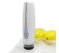 Handheld Vacuum Sealer - Cordless Rechargeable Portable Food Saver | Efficient Air Removal for Travel Picnic Camping Pantry Apartment Use with Fruits Fish Meat Vegetables Cheese, 5x5x19.9cm