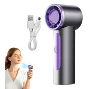 Handheld Wind Fan, Personal Air Cooler, Strong Wind Fan, Quiet, Compact Build, Rechargeable Battery, Easy to Carry, Perfect for Makeup, Weddings, Travel, Sports, Outdoors