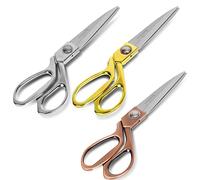 Handi Stitch Pack de 3 Tijeras Costura de Acero Inoxidable 20 cm - Tijeras Grandes Afiladas para Cortar Tela, Ropa, Cuero, Mezclilla, Alteraciones - Tijeras de Sastre