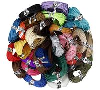 Handi Stitch Pack de 30 Hilo Encerado de Poliéster - 10 m Colores Variados de 1 mm - Hilos para Hacer Pulseras, Brazaletes, Tobilleras y Collares, Cuerda Macramé, Colgar Plantas, Manualidades