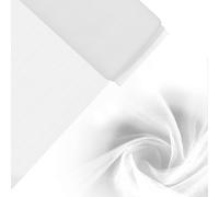 Handi Stitch Rollo Tul Blanco Ancho 137 cm de Ancho x 18 m de Largo - Tela de Tul Poliéster para Fiestas Cumpleaños, Envolver Regalos, Bodas, Decoraciones, Manualidades, Lazos, Falda Tutú, Disfraz