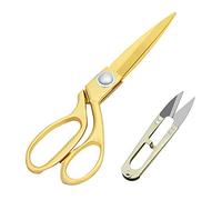 Handi Stitch Tijeras Tela Doradas y Cortahílos- Tijeras Costura Resistentes 22,86 cm Acero Inoxidable - Tijeras Sastre Para Cortar Tela, Ropas, Cuero, Alteraciones - Tijeras de Costura