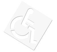 Handicap - Plantilla de señalización discapacitada de alta visibilidad para pavimento concreto, carril de fuego, aparcamiento accesible, propiedad comercial, uso al aire libre y plantilla reutilizable