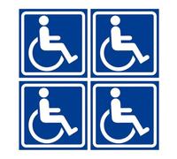 Handicap Sign - 4 Pieces 4.72 X 4.72in Waterproof Self-adhesive Auto