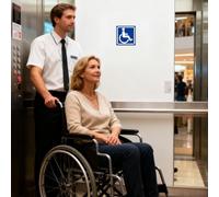 Handicap Sign for Car - Waterproof Self Adhesive Label, 4 Pieces 4.72in Wheelchair Parking Sticker, Paper Decal, Blue Auto Accessory Case Wheelchair Sign | for Parking Hotel Home Yard