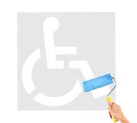 Handicap Stencil - Plantilla de silicona resistente al desgaste de alta visibilidad para ruedas de aparcamiento de handicap | Foldable Wheelchair Symbol for Asphalt Concrete Striping