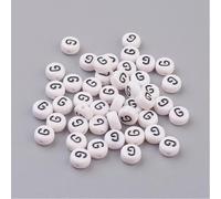 Handicraft Emporium Cuentas acrílicas redondas planas del alfabeto | 20 g | G