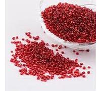 Handicraft Emporium Glass Seed Beads | Lined | 3mm | Dark Red | 50g