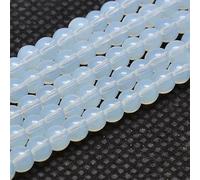 Handicraft Emporium Hebras de cuentas de opalita, grado AA, redondas, 4 mm, 1 hebra