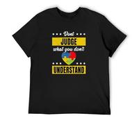 HANDINGMIAO Autism Awareness Don't Judge What You Don't Understand Autistic Mens Cotton Tshirt Size M