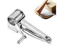 Handkurbel Käsereibe Edelstahl - Manuelle Rotary Drum Reibe, Leichtgängiger Drehmechanismus, Robuste Verarbeitung | Schnelles Raspeln Für Käse Nüsse Meal Prep Haushalt Küche