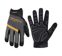 HANDLANDY Guantes de trabajo para hombre con dedos para pantalla táctil, transpirables y flexibles, guantes de trabajo mecánico, artesanos, exteriores, guantes de patio