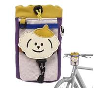 Handlebar Bag, bikes Handlebar Bag, Cycling Drawstring Bag, Creative bicycles Handlebar Bag, Cute Mountain bikes Storage Bag Water Bottle Holder, 3-Point Bindings Cycling Bag, Removable Front Basket