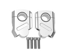 Handlebar Clamp, Handle Bar Riser, 2.75inch Comfort Aluminum Alloy Clamp, Cycling Equipment for Riders, Outdoor Adventures, Family & Friends, Wrists, Arms, and Back, Silver