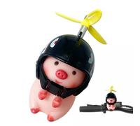 Handlebar Ornament,Cute Animal with Propeller Helmets | Swine Handlebar Decoration Cycling Motorcycle Ornaments
