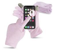 HandLove 12 pares de guantes de eccema, guantes hidratantes durante la noche para mujeres y hombres, loción nocturna y tratamiento de spa, manos secas y eccema, 100% algodón, multiusos, morado táctil,