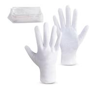 HandLove 12 pares de guantes de eccema, guantes hidratantes durante la noche, reparación de piel áspera para hombres y mujeres, talla única para la mayoría de guantes de tela, 100% algodón, multiusos,