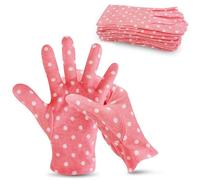 HandLove 12 pares de guantes de eccema, guantes hidratantes durante la noche, reparación de piel áspera para hombres y mujeres, talla única para la mayoría de guantes de tela, 100% algodón, multiusos,