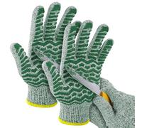 HandLove Guantes resistentes a los cortes (nivel CE 5) - 100 % seguros para alimentos y protección de calidad, ideales para cocina, procesamiento de carne y manualidades, verde, 2 pares M