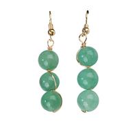 Handmade Amethyst Drop Earrings with Gold Plated Chains Lightweight Dangle Jewelry for Women for Office & Parties Unique Natural Stone Beads Jewelry