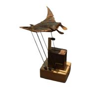 Handmade Animal Figurines, 7.87x5.91in Manta Ray Sculpture, Realistic Compact Figures, Authentic Handcrafted Design, Detailed Resin Craftsmanship for Porch, Rooms, & Gifting