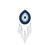 Handmade Boho Dream Catcher, Unique Dream Catcher with Feather, Colorful Evil Eye Dream Catchers, Modern Dreams Catcher with Beads 26.38" for Bedroom, Home, Garden (1 Piece)