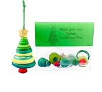 Handmade Button Ornament Kit - Christmas Tree and Snowman DIY Crafts for Kids and Adults | Perfect for Holiday Parties, Outdoor Patios, Lawns, Gardens, Courtyards, Windowsills, or Porch Decoration