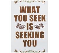Handmade By Stukk Póster moderno de arte islámico con texto en inglés What You Seek Is Seeking You de Bismillah