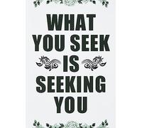 Handmade By Stukk Póster moderno de arte islámico con texto en inglés What You Seek Is Seeking You de Bismillah