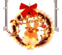 Handmade Christmas Wreath Kit - D IY LED Craft Set, Rustic Ornament for Art Teachers, Family Activities, Homeowners | Winter Festivities Indoor Outdoor Decor | Creative Crafting Wreaths