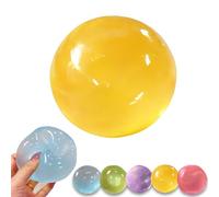 Handmade Coconut Oil Squishy Ball, Super High Moldable Crystal Coconut Oil Stress Ball, Soft and Non-Sticky, Lightweight and Portable (Orange)