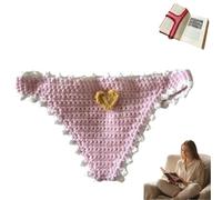 Handmade Crochet Bikini Bookmark,Funny Crochet Underwear Shaped Book Page Holder,Reusable Handmade Bikini Reading Bookmarks for Book Lovers,Writers,Teachers and Women (I)