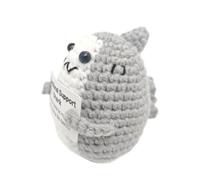 Handmade Crochet Emotional Support Animal | Emotional Support Crochet Animals | Positive Shark Crochet Animals | Positive Crochet Animals With Foagement Card Pequeño Gancho Animal Lovers Keepsake F