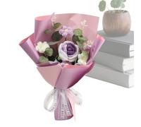 Handmade Crochet Flower - Decorative Flower Bouquet, Bouquet with Intricate Design, Birthday Christmas Easter Graduation Valentine, Spring Wedding Table, Centerpiece Home Decor Gift for Loved more