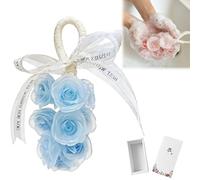 Handmade Crystal Rose Scented Soap Bouquet, Rose Soap on a Rope for Washing Hands and Fresh Air, Exquisite Home Decor and Gifts Choice for Bathroom and Holiday