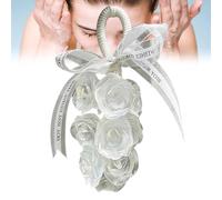 Handmade Crystal Rose Scented Soap Bouquet, Rose Soap on a Rope for Washing Hands and Fresh Air, Personalized Original Handmade Crystal Soap Gentle Cleansing Soaps (White)