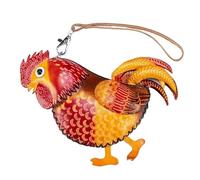 Handmade Cute Cartoon Zipper Wallet for Kids & Students, Red Chicken, Talla única