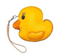 Handmade Cute Cartoon Zipper Wallet for Kids & Students, Yellow Duck, Talla única