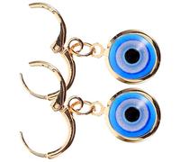 Handmade Evil Eye Pendant Earrings for Women Stylish Alloy Earring Hoop Pink Women's Jewelry Decoration