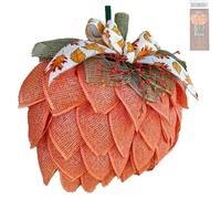 Handmade Fall Pumpkin Wreath, Farmhouse Pumpkin Wreath for Front Door, Halloween Wreaths for Front Doors, Thanksgiving Wall Decor for Indoor & Outdoor (A-1PCS)