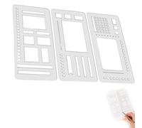 Handmade Flexible Planner Stencils Set - Journal Stencils , Calendar Stencil & Drawing Templates for Dot Grid, Journaling , Planning, Crafting - Reusable Stencil for Plannerss (#1)