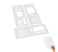 Handmade Flexible Planner Stencils Set - Journal Stencils , Calendar Stencil & Drawing Templates for Dot Grid, Journaling , Planning, Crafting - Reusable Stencil for Plannerss (#3)