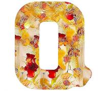 Handmade Floral Resin Night Light, Natural Pressed Flower Letter Lamp, Real Dried Flowers Initial Lights, DIY Floral Letter Name NightLight, Unique Gifts for Birthday Anniversary (Mix color Q)