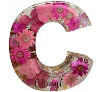 Handmade Floral Resin Night Light, Natural Pressed Flower Letter Lamp, Real Dried Flowers Initial Lights, DIY Floral Letter Name NightLight, Unique Gifts for Birthday Anniversary (Mix color C)